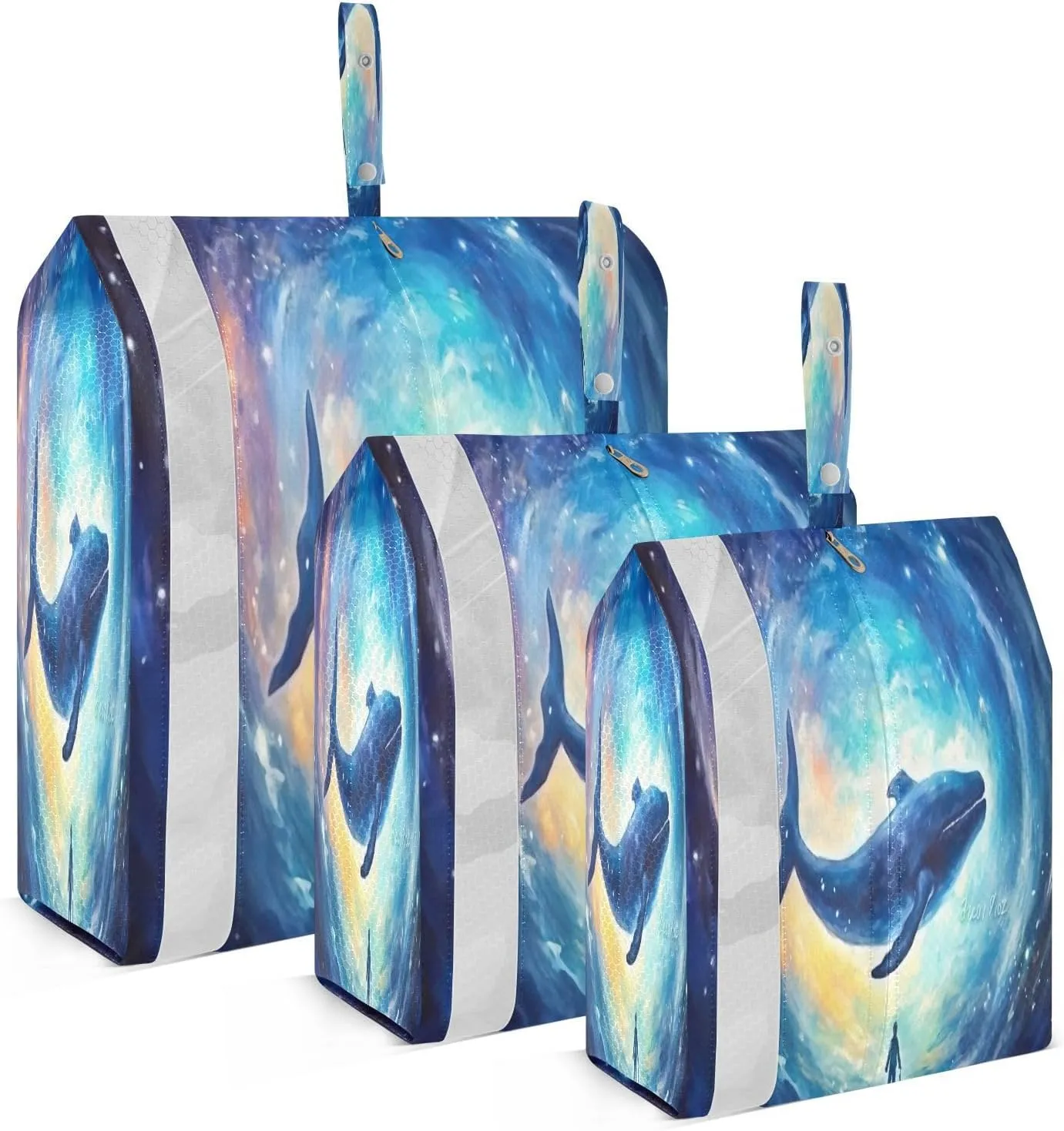 Starry Sky Whale Packing Cubes for Travel 3 Set Packing Essentials Luggage Accessories for Easy Packing