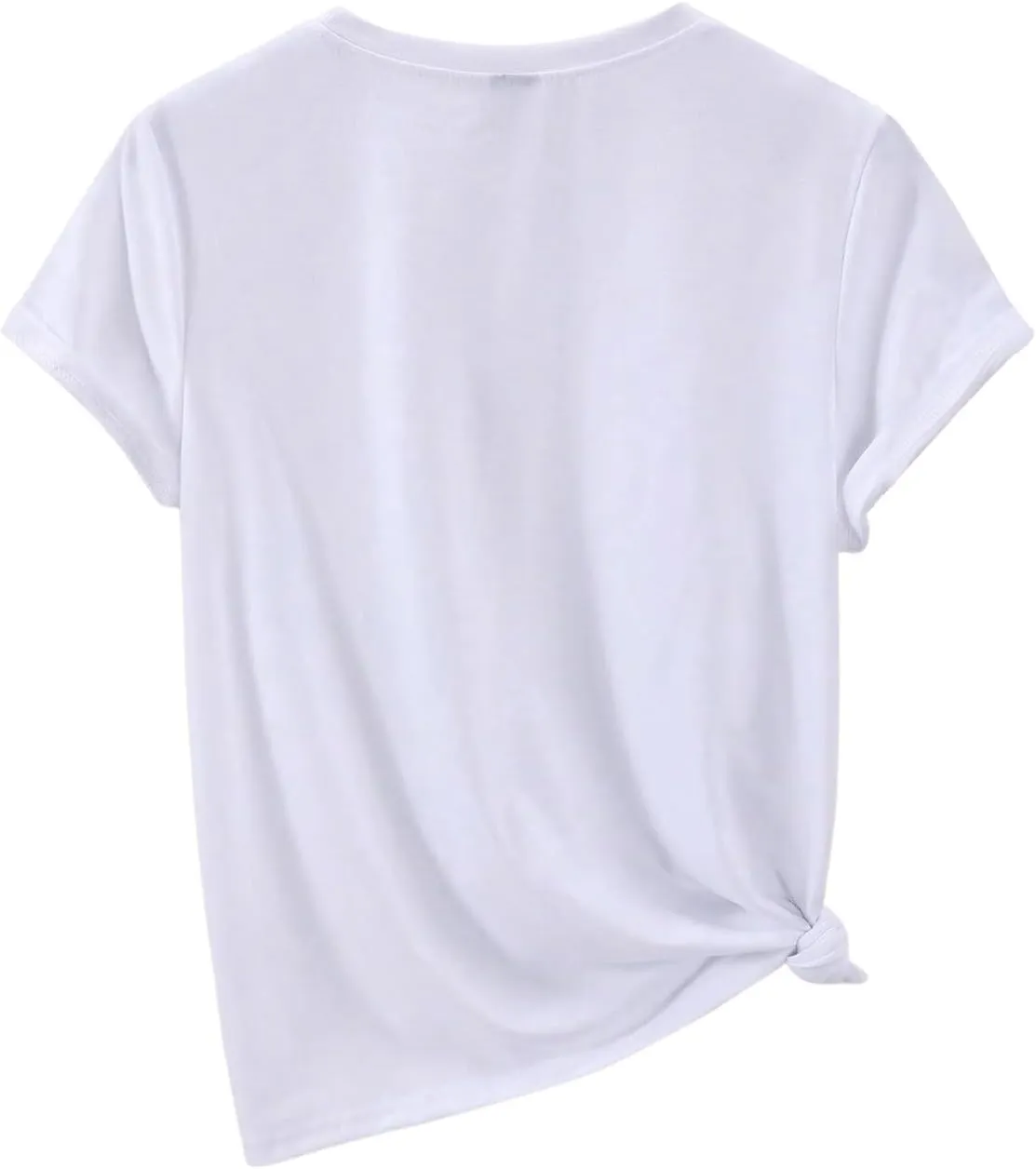 SweatyRocks Women's Heart Graphic Letter Print Tees Short Sleeve Crew Neck Casual T Shirt Tops