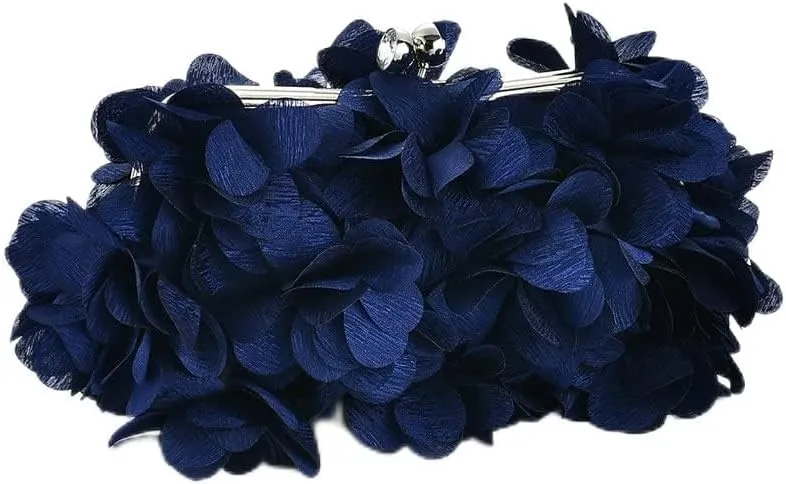 Sweet Fresh Petal Bag Women's Handbag Three-Dimensional Flower Crossbody Shoulder Bag Dress Garment Bag Hanfu Clutch Bag Wallet(Onecolor)