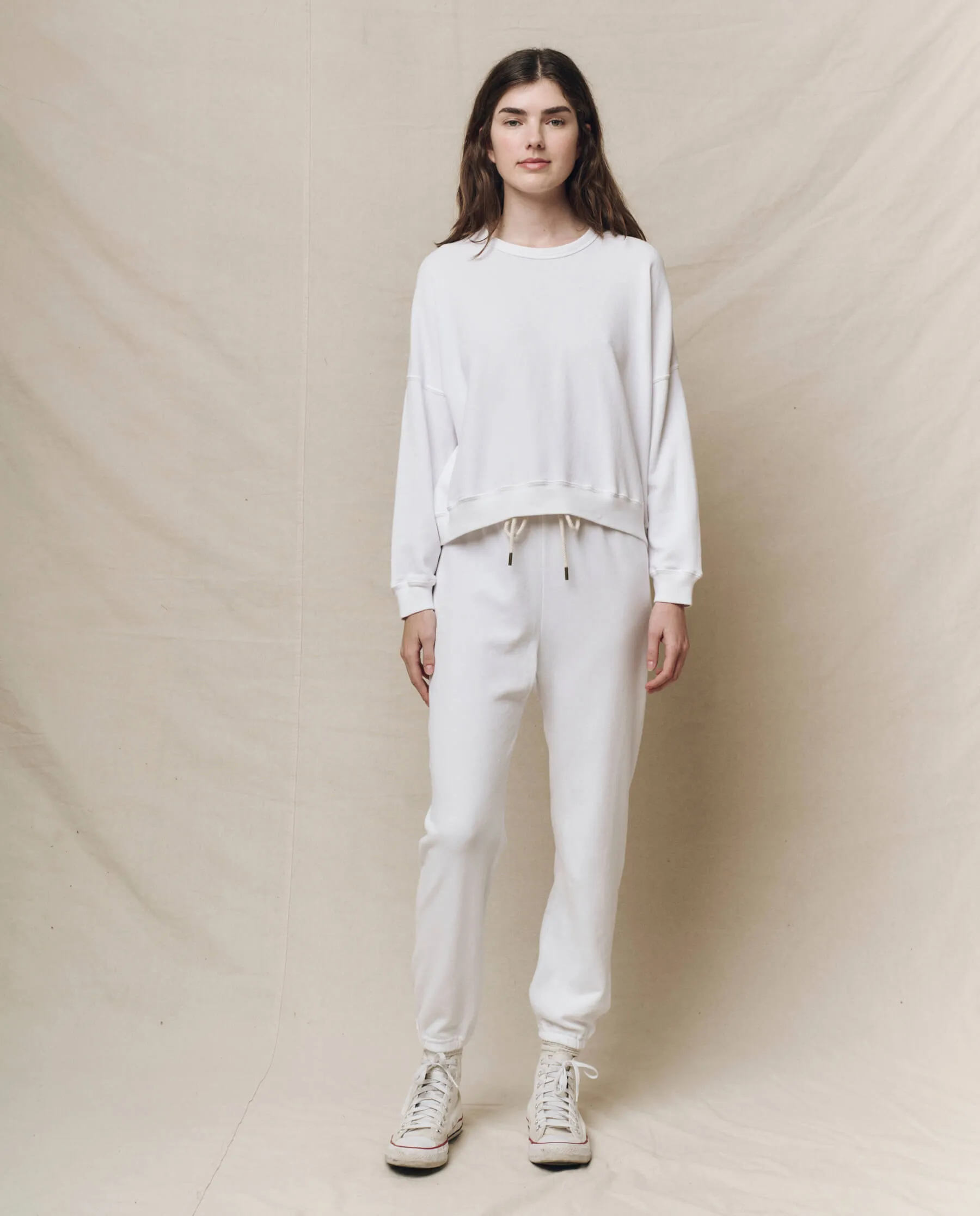 The Teammate Sweatshirt. Solid -- True White