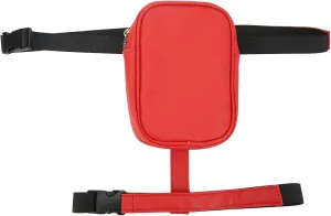 Thigh Harness Leg Bag, Non Slip Waterproof Versatile PU Leather Women Thigh Harness Leg Bag for Running (Red)