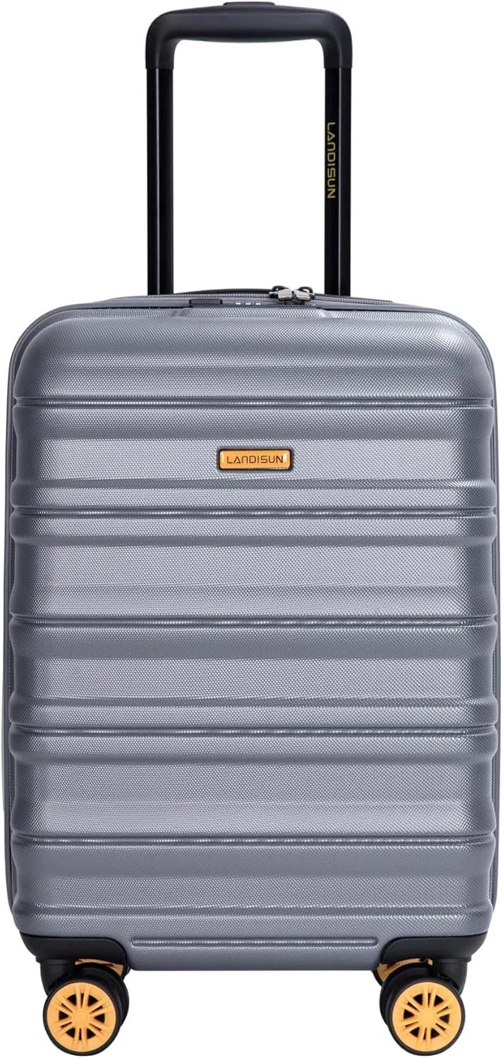 Travel Easy with TSA Carry On Luggage, 18.5" Hard Shell Suitcase with 360 Spinner Wheels, Dark Grey