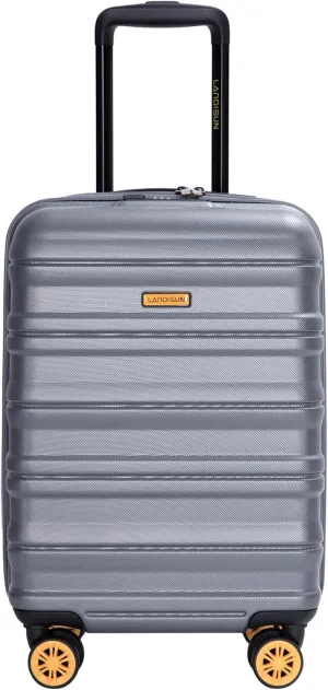 Travel Easy with TSA Carry On Luggage, 18.5" Hard Shell Suitcase with 360 Spinner Wheels, Dark Grey