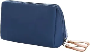 Travel Makeup Bag, Waterproof Toiletry Bag Large Capacity Cosmetic Bag Simplistic, Makeup Organizer Pouch (Navy)