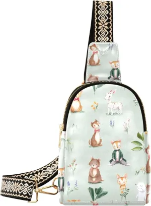 trendy Fresh Safari Animals fanny pack diaper cute bags for women crossbody for travel