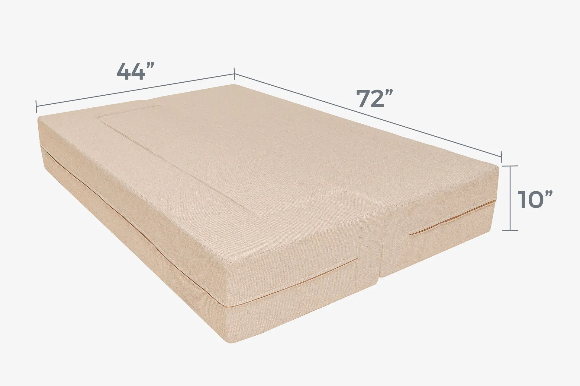 Uberlyfe New Age Folding Sofa Bed, Beige | 3 Seater | 3 Cushions- Fallen Leaves Pattern