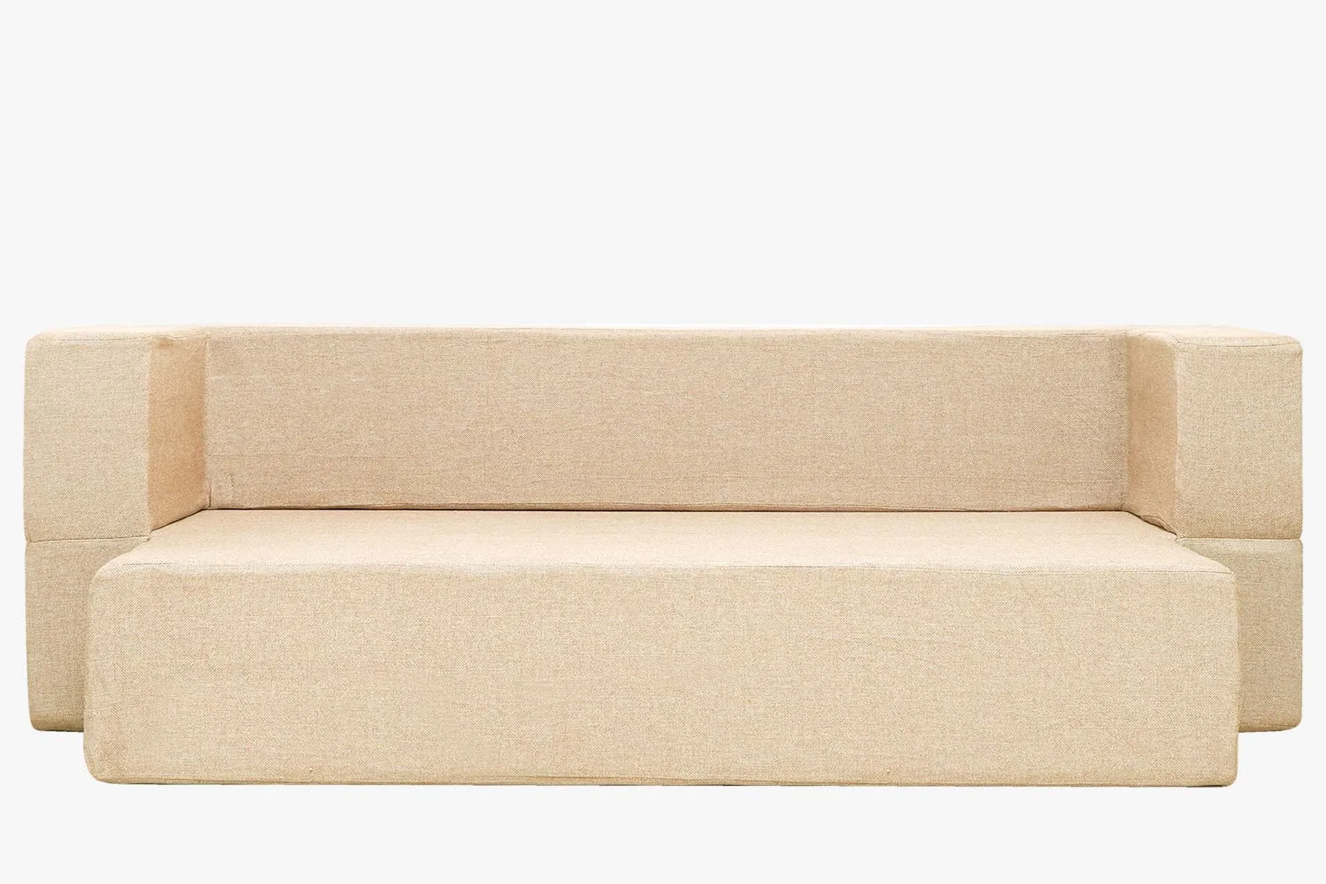 Uberlyfe New Age Folding Sofa Bed, Beige | 3 Seater