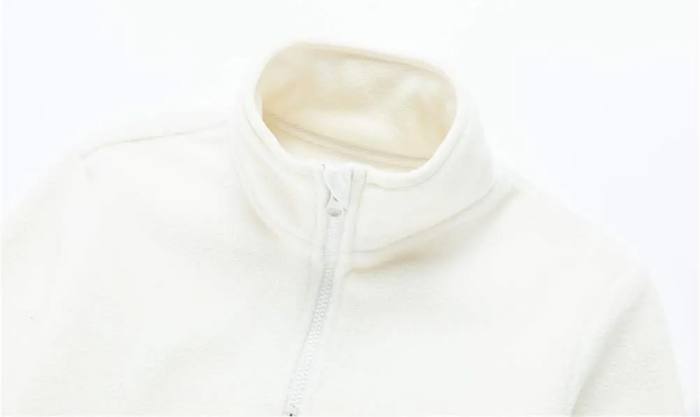 UNACOO Kids Boy's and Girl's Neck-Zip Warm and Cozy Polar Fleece Jacket with Hight Collar (Age 3-12 Years)