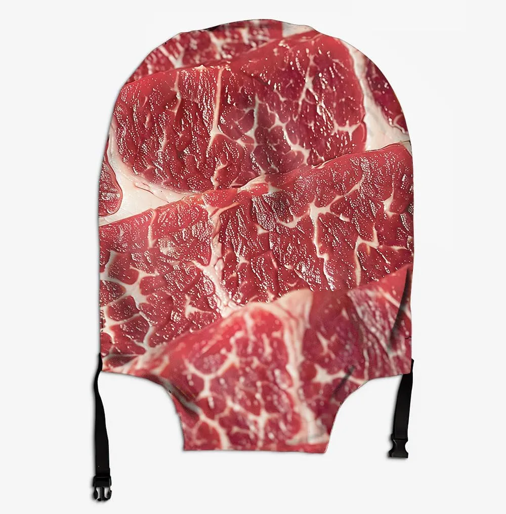 V-DECORPARKS Fresh Meat Luggage Cover Elastic Washable Suitcase Covers for Luggage - Personalized Luggage Cover Protector for Summer Beach Holiday Series 1