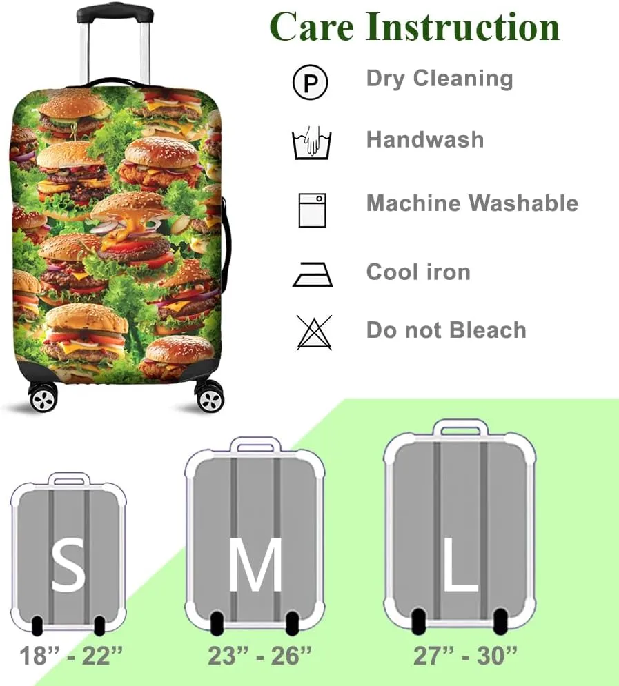 V-DECORPARKS Fresh Meat Luggage Cover Elastic Washable Suitcase Covers for Luggage - Personalized Luggage Cover Protector for Summer Beach Holiday Series 1
