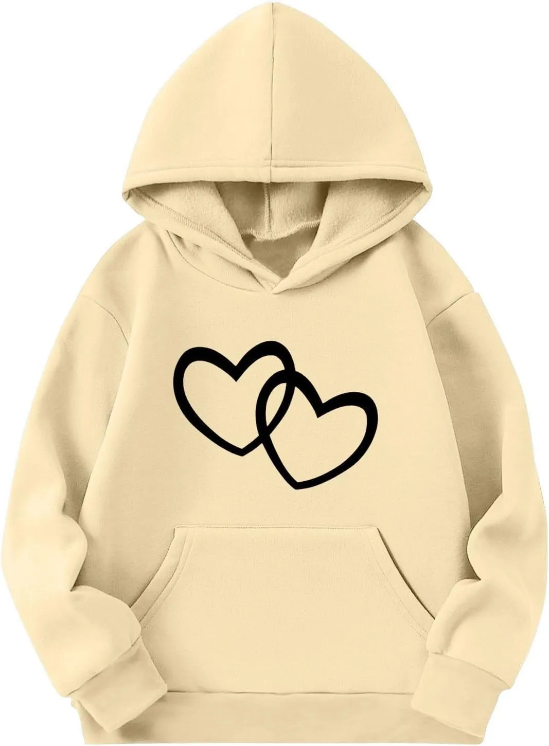 valentines Outfit Girl Oversized Long Sleeve Heart Hoodie Cute Teen Girls Valentine Shirt Preppy Clothes