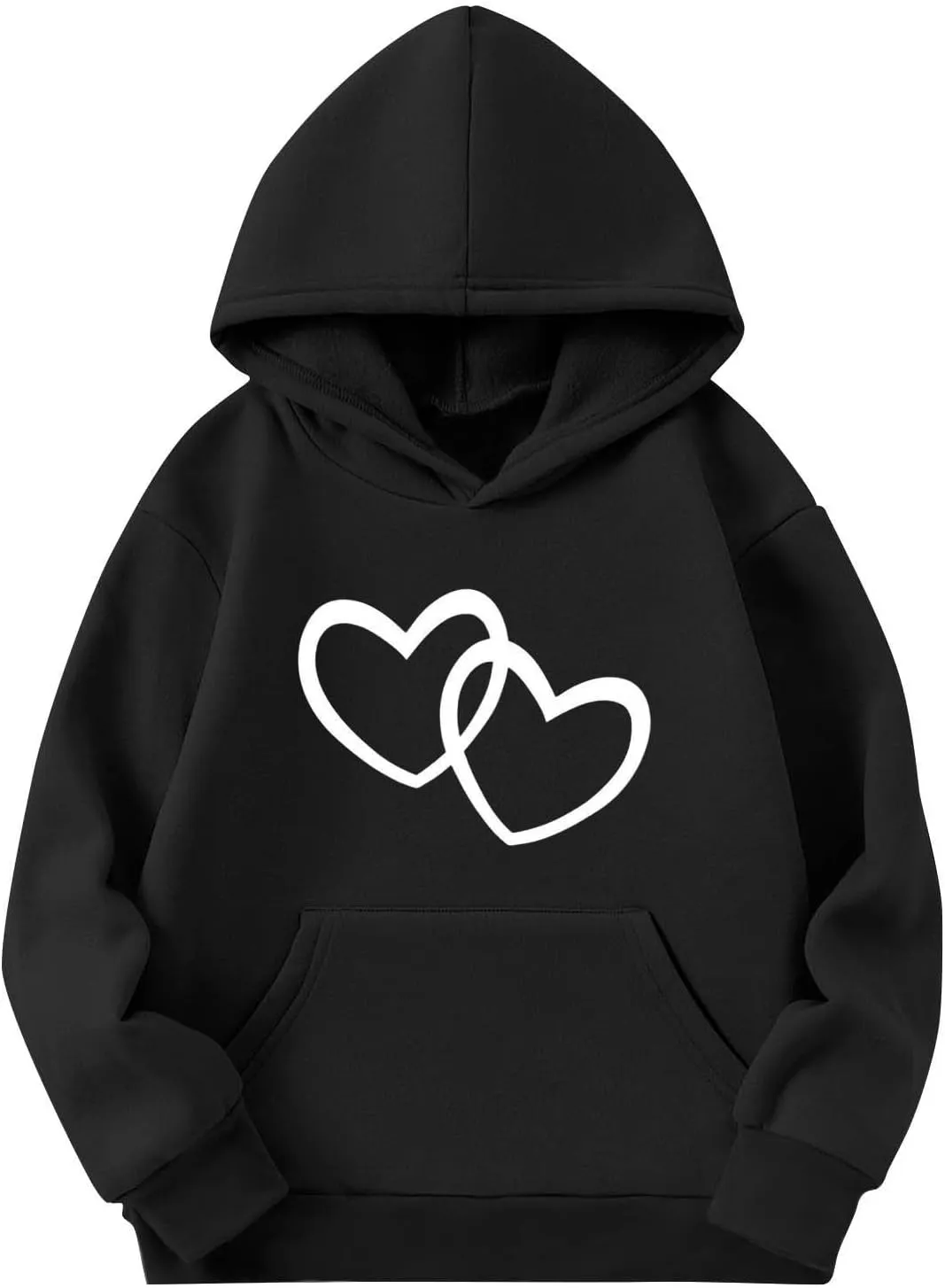 valentines Outfit Girl Oversized Long Sleeve Heart Hoodie Cute Teen Girls Valentine Shirt Preppy Clothes