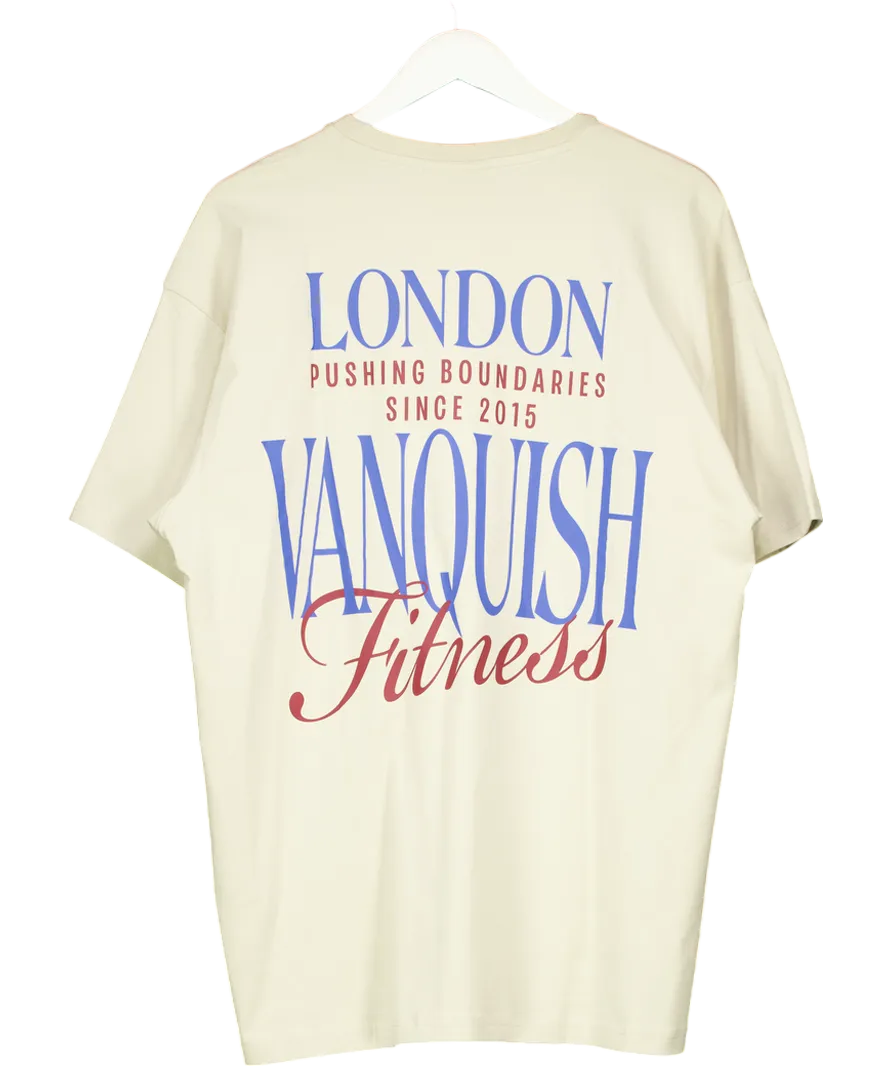 Vanquish Beige Tsp Vintage Pushing Boundaries Oversized T Shirt UK M