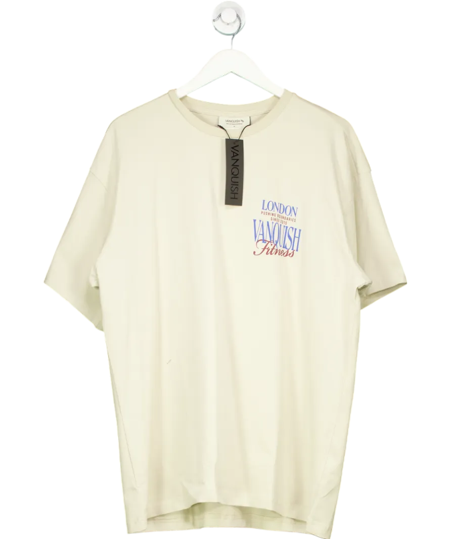 Vanquish Beige Tsp Vintage Pushing Boundaries Oversized T Shirt UK M