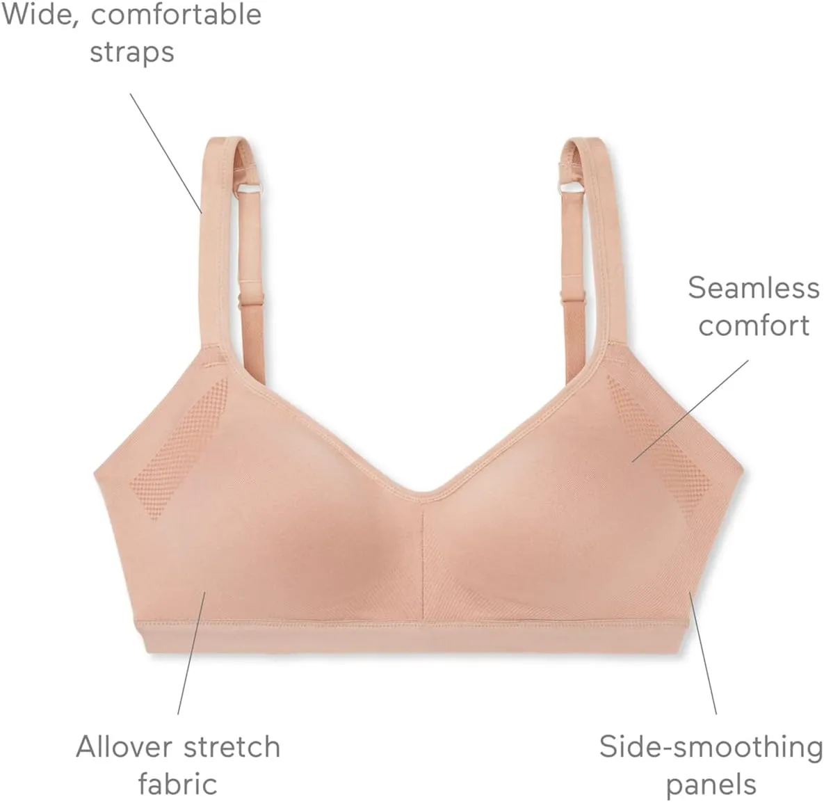 Warner's Women's Easy Does It Underarm-smoothing With Seamless Stretch Wireless Lightly Lined Comfort Bra Rm3911a