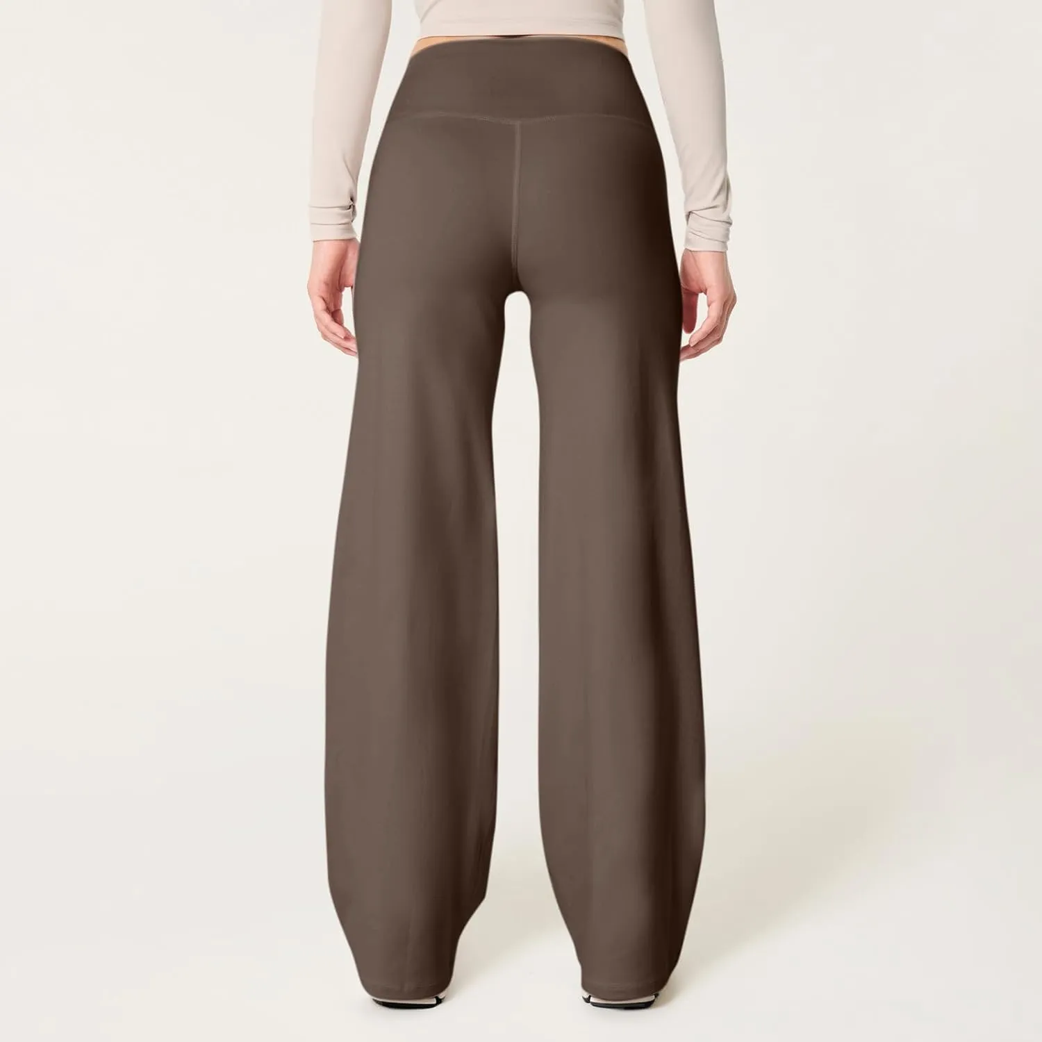 Wide Leg Pants for Women Soft Stretchy Tummy Control Yoga Pants Athletic Workout Pant Cozy Bootcut Leggings Trousers