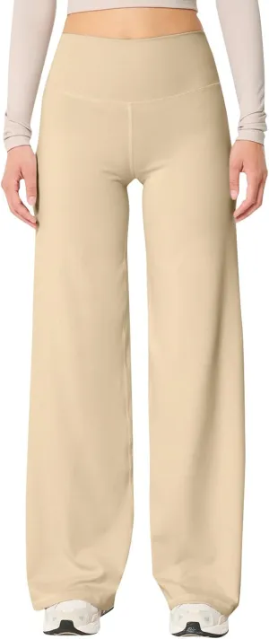 Wide Leg Pants for Women Soft Stretchy Tummy Control Yoga Pants Athletic Workout Pant Cozy Bootcut Leggings Trousers