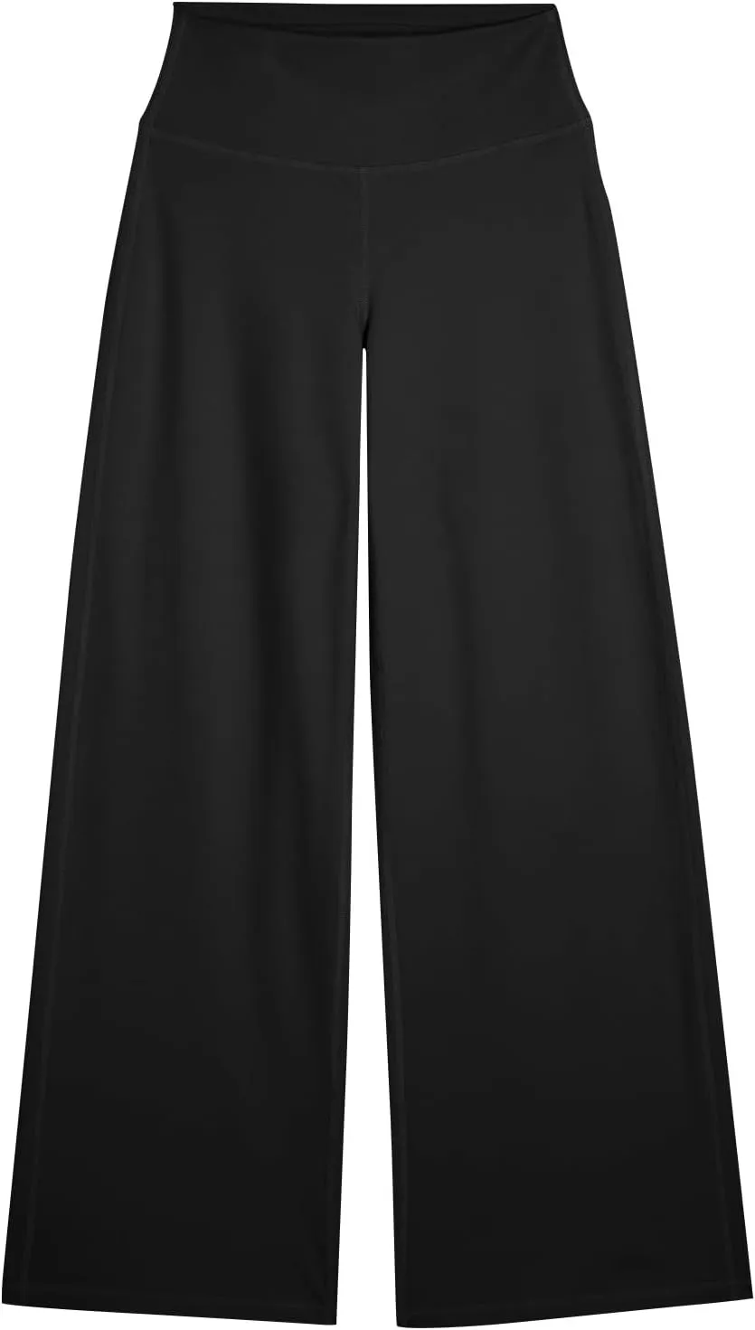 Wide Leg Pants for Women Soft Stretchy Tummy Control Yoga Pants Athletic Workout Pant Cozy Bootcut Leggings Trousers