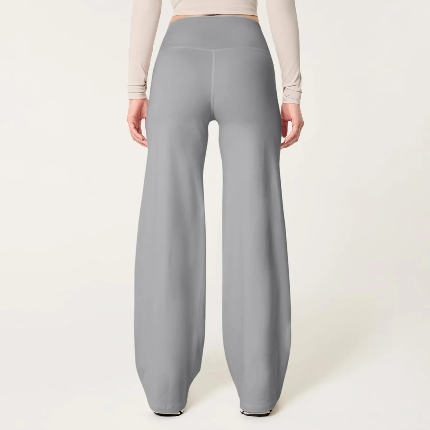 Wide Leg Pants for Women Soft Stretchy Tummy Control Yoga Pants Athletic Workout Pant Cozy Bootcut Leggings Trousers