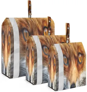 Wild Foxes Packing Cubes for Travel 3 Set Compression Packing Cube Luggage Organizer Bags for Easy Packing