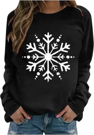 Women Christmas Palm Tree Sweatshirt Funny Hawaiian Beach Tropical Xmas Long Sleeve Pullover Cute Snowflake Shirt Top