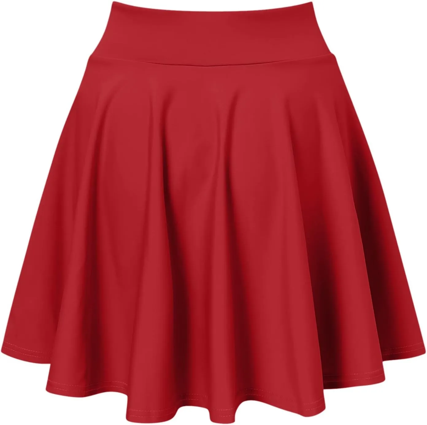 Women Fashion Casual Short Style Solid Half Skirt Glare Sun Skirt Pleated Skirt Midi Skirt for Women