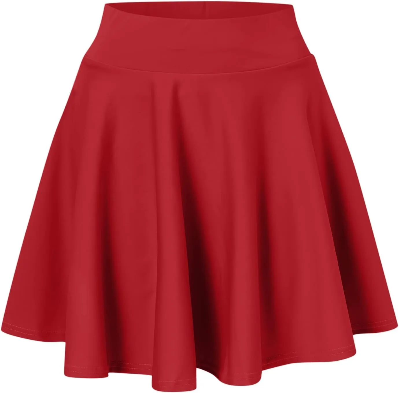 Women Fashion Casual Short Style Solid Half Skirt Glare Sun Skirt Pleated Skirt Midi Skirt for Women