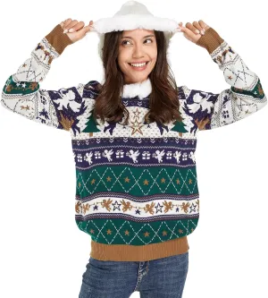 Women Ugly Christmas Hoodie for Adult Men`s Unisex Xmas Hooded Sweater Pullover for Party Festive