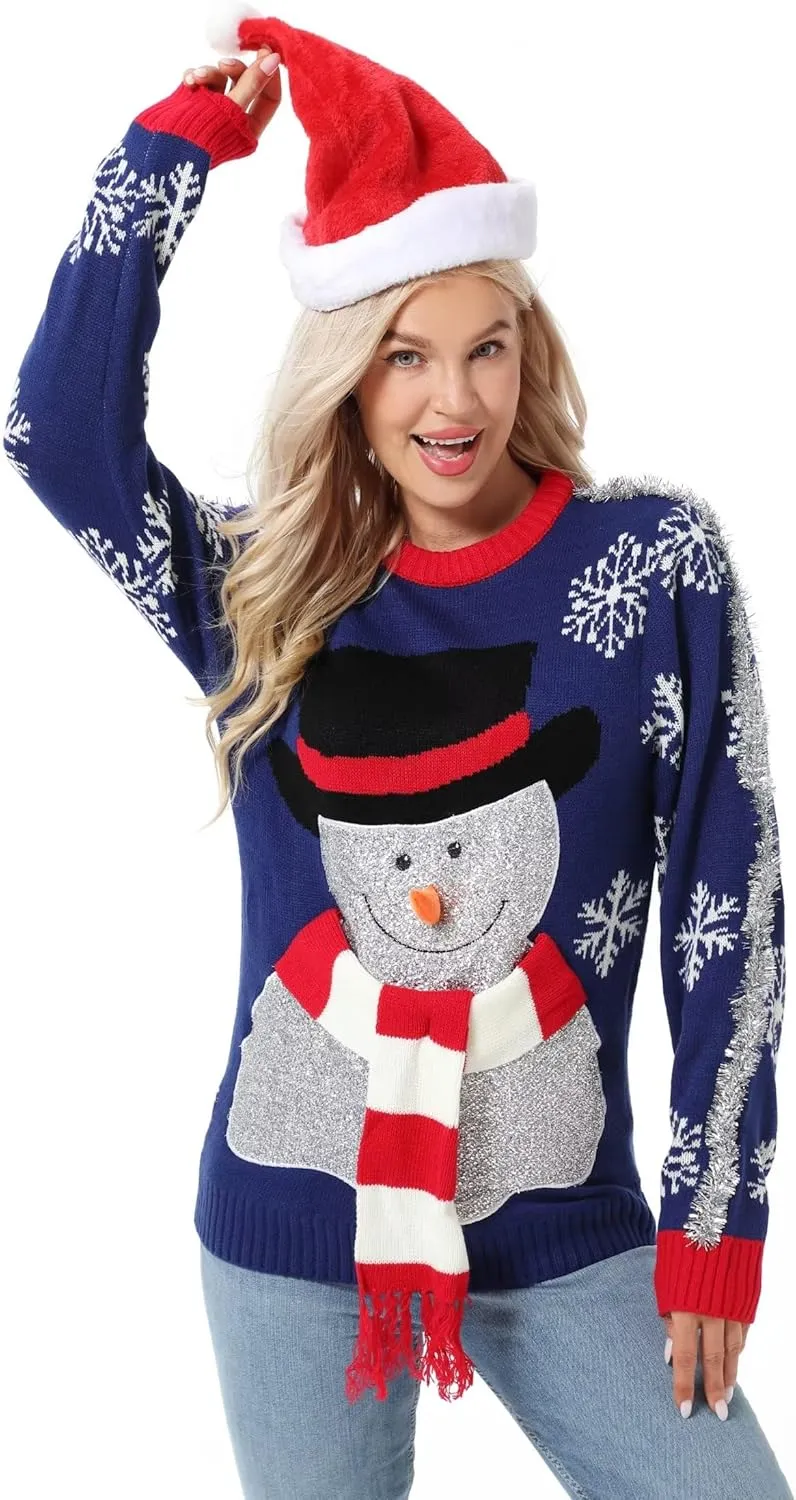 Women Ugly Christmas Hoodie for Adult Men`s Unisex Xmas Hooded Sweater Pullover for Party Festive