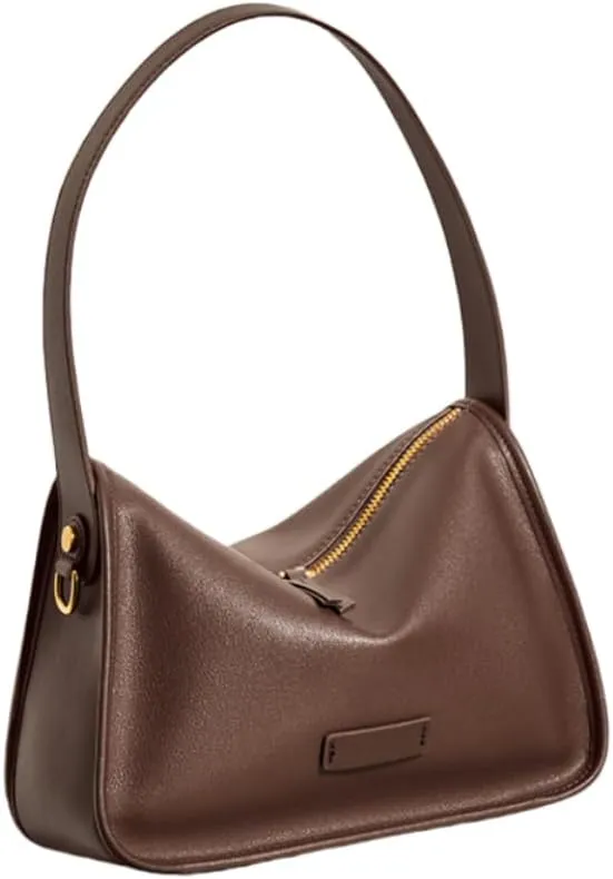 Women's Genuine Leather Shoulder Crossbody Bag Cowhide Clutch Handbag Hobo Underarm Armpit Pillow Bag Versatile Elegant