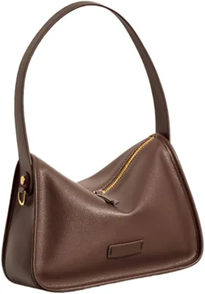 Women's Genuine Leather Shoulder Crossbody Bag Cowhide Clutch Handbag Hobo Underarm Armpit Pillow Bag Versatile Elegant