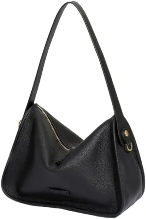 Women's Genuine Leather Shoulder Crossbody Bag Togo Handbag Underarm Armpit Pillow Bag Hobo Versatile Casual Clutch Chic