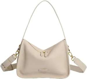 Women's Genuine Leather Shoulder Crossbody Bag Togo Handbag Underarm Armpit Pillow Bag Hobo Versatile Casual Clutch Chic