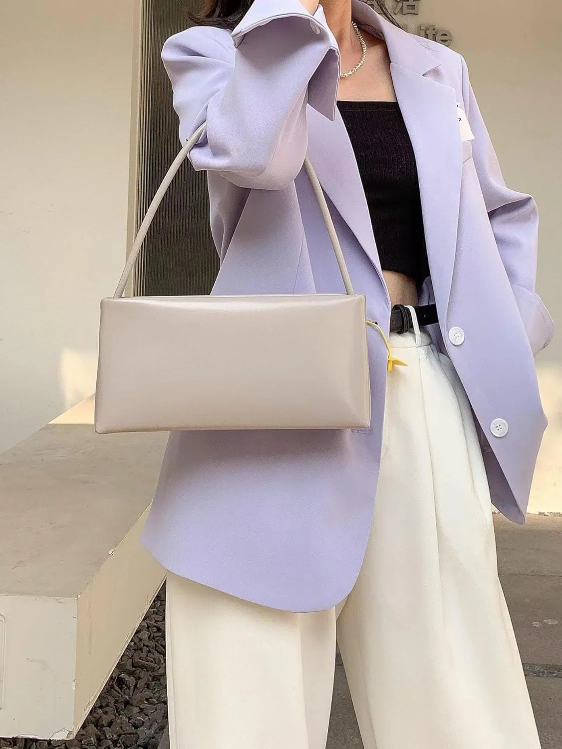 Women's Leather Small Retro Shoulder Crossbody Armpit Bag Handbag Clutch Hobo Pillow Bag Versatile Chic Stylish Casual