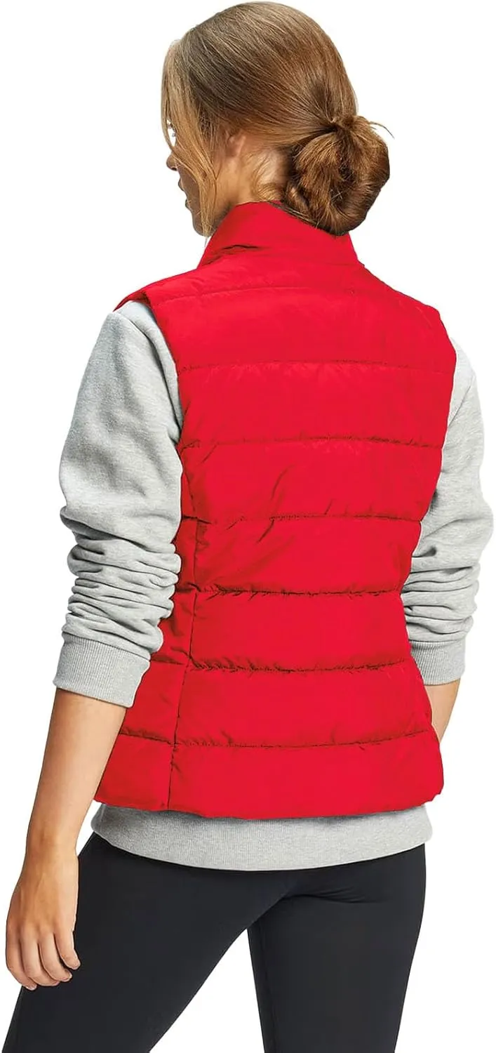 Women's Puffer Vests Full Zip Quilted Sleeveless Puffy Jacket for Womens Water-Resistant Outdoor Cozy Sport Coat S-2XL