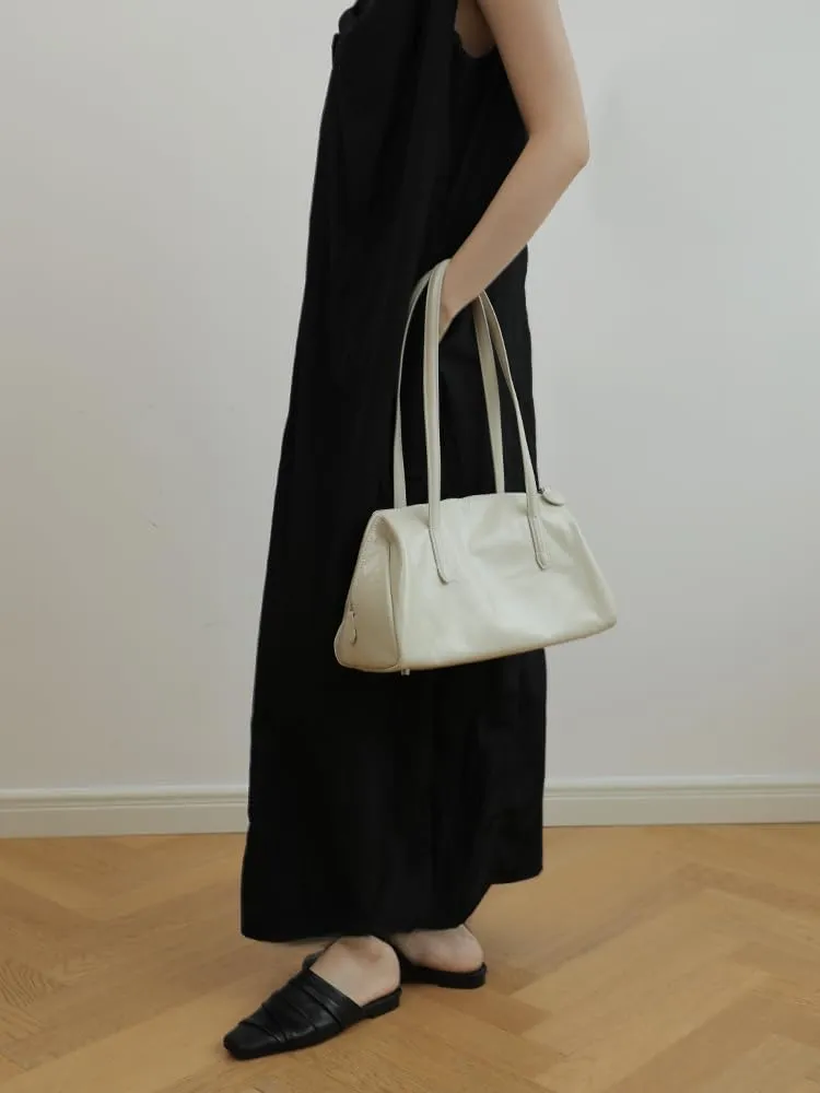 Women's Retro Leather Large Capacity Shoulder Underarm Bag Handbag Commuting Totes Pillow Bowling Bag Versatile Clutch Hobo