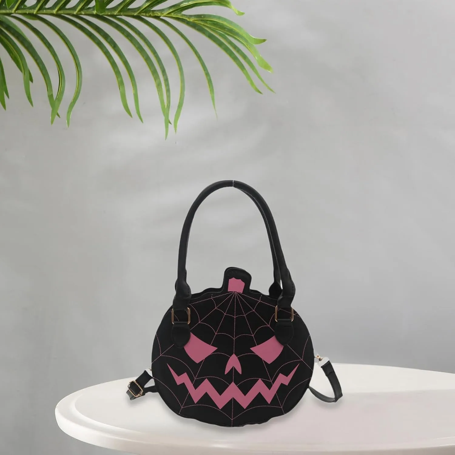 Yiju Pumpkin Crossbody Bag for Women Satchel with Adjustable Strap Top Handle Bag